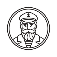 Vintage captain portrait