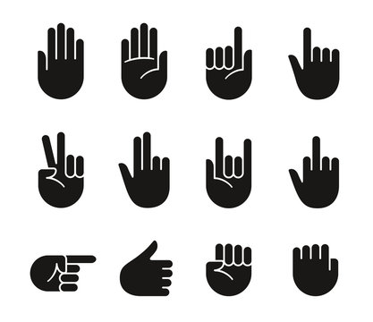 Hand gestures icons
