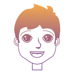 Cartoon man icon over white background, vector illustration