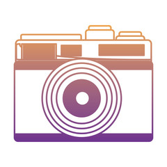 retro camera icon over white background, vector illustration