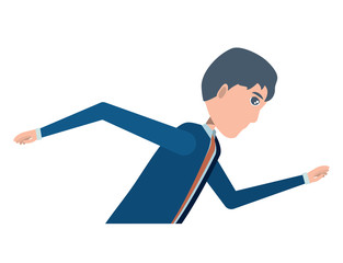 Cartoon businessman over white background, colorful design. vector illustration