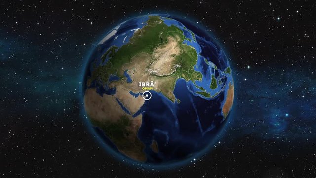 OMAN IBRA ZOOM IN FROM SPACE
