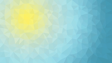 Sun and Sky Low Poly Vector Background