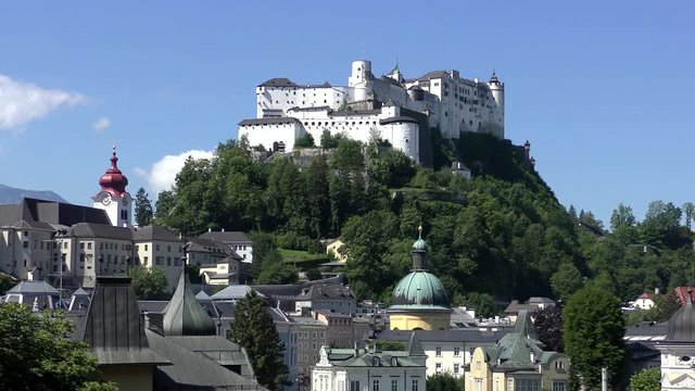 Blick auf Hohenfeste Salzburg und Altstadt