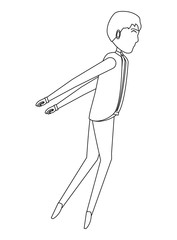 businessman over white background, vector illustration