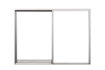 Aluminium window frame isolated on white background