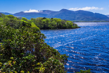 Amazing deep blue lake at Killarney National Park - an idyllic romantic place