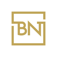 two letter logo line square