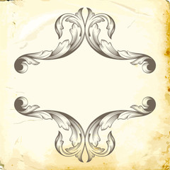 Vector baroque of vintage elements for design. 