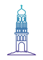 arabic castle building facade vector illustration design