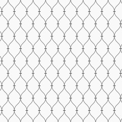 Fototapeta premium Vector pattern. Modern dotted texture. Repeating abstract background. Simple wavy linear grid. Graphic minimalist backdrop. pattern is on swatches panel