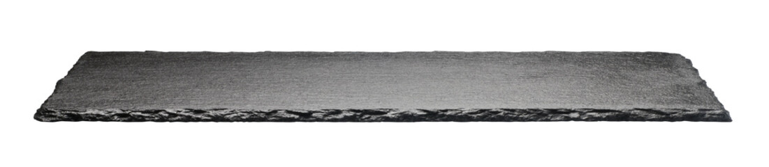 black stone plate isolated on white background