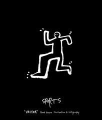 스포츠 포스터 / 손으로 그린 스포츠 그림