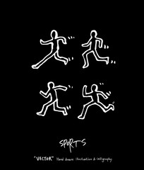 스포츠 포스터 / 손으로 그린 스포츠 그림