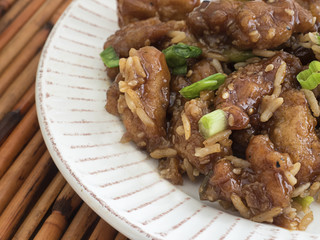Closeup of Sesame Chicken