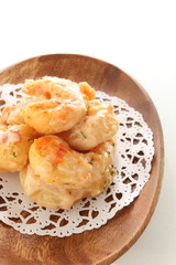 Chinese food, deep fried prawn and mayonnaise for dim sum image