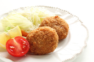 Mince meat ball croquette for Japanese style food