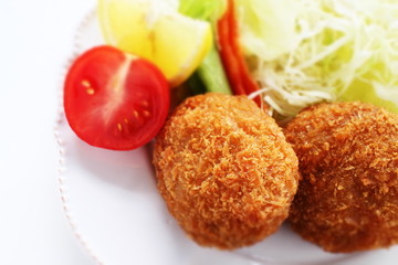 Mince meat ball croquette for Japanese style food