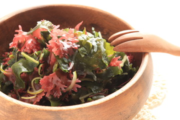 Japanese food, seaweed and agar salad bowl © jreika