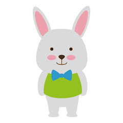 cute rabbit character icon vector illustration design