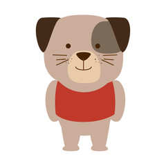cute dog character icon vector illustration design
