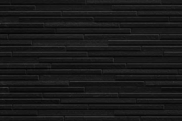 Crédence de cuisine en verre imprimé Pierres Modern black stone tile wall pattern and seamless background