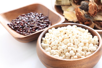 Chinese herbal medicine, coix seed for healthy food image