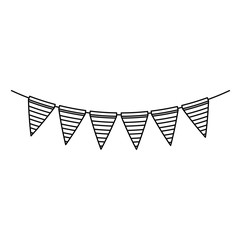Obraz premium garlands hanging party decoration vector illustration design