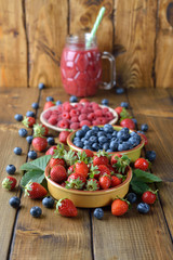 Fresh berries in a plate