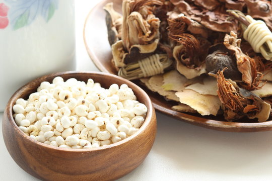 Chinese Herbal Medicine, Coix Seed For Healthy Food Image