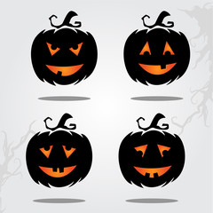 Vector Illustration of Halloween Face Expression