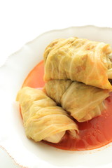 cabbage roll and tomato sauce