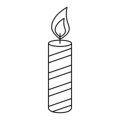 candle year isolated icon vector illustration design