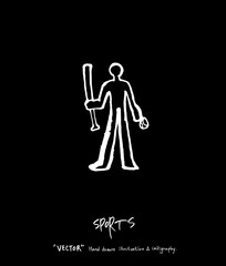 스포츠 포스터 / 손으로 그린 스포츠 그림