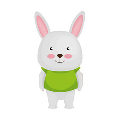 Fototapeta na wymiar cute rabbit character icon vector illustration design