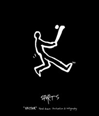 스포츠 포스터 / 손으로 그린 스포츠 그림