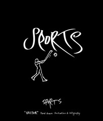 스포츠 포스터 / 손으로 그린 스포츠 그림