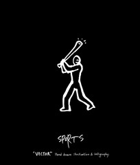 스포츠 포스터 / 손으로 그린 스포츠 그림