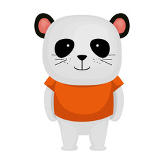 cute bear panda character vector illustration design
