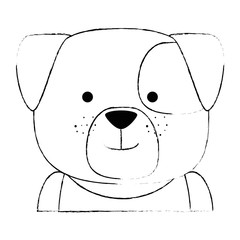 cute dog character icon vector illustration design