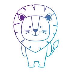 cute lion character icon vector illustration design