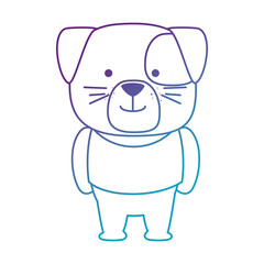 cute dog character icon vector illustration design