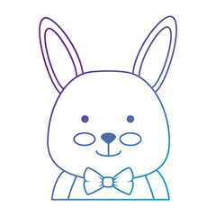 cute rabbit character icon vector illustration design