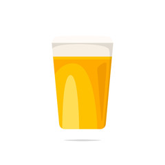 Glass of beer vector isolated