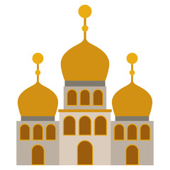 arabic castle building facade vector illustration design