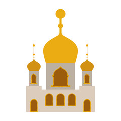 arabic castle building facade vector illustration design