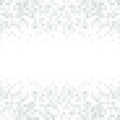 Abstract gray white background with mesh of squares. Mosaic. Geometric template.