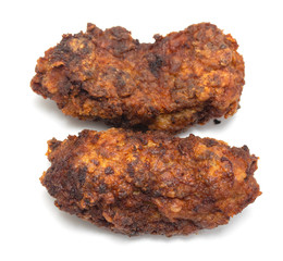 roast cutlet on white background