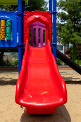 Children's Playground's various rides - obrazy, fototapety, plakaty