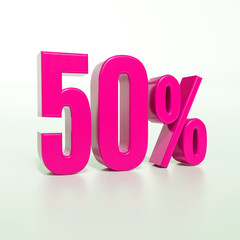 50 Percent Pink Sign